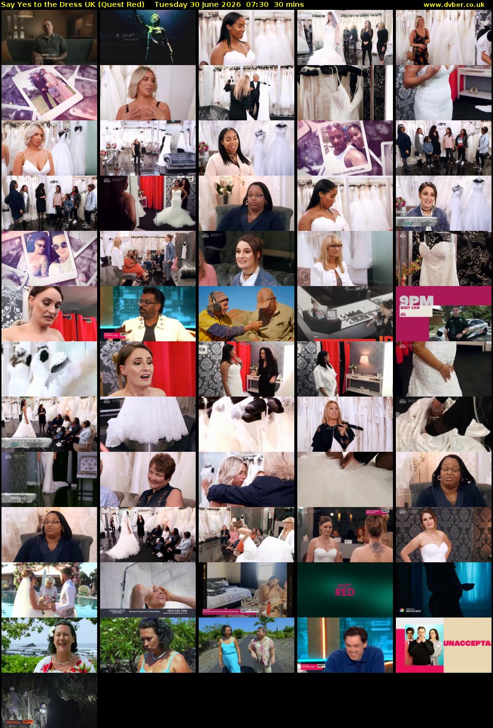 Say Yes To The Dress UK (Quest Red) Tuesday 30 June 2026 07:30 - 08:00