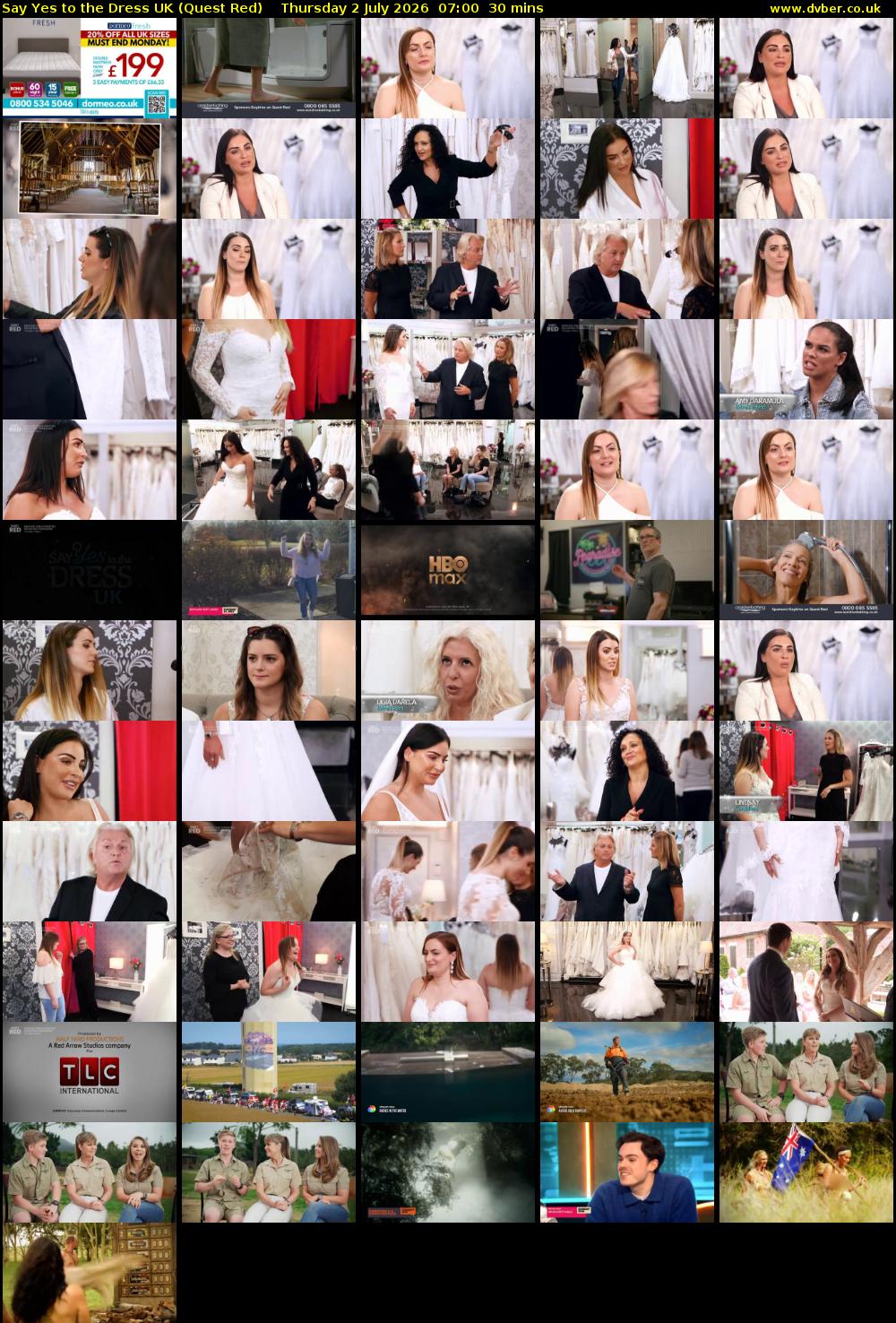 Say Yes To The Dress UK (Quest Red) Thursday 2 July 2026 07:00 - 07:30