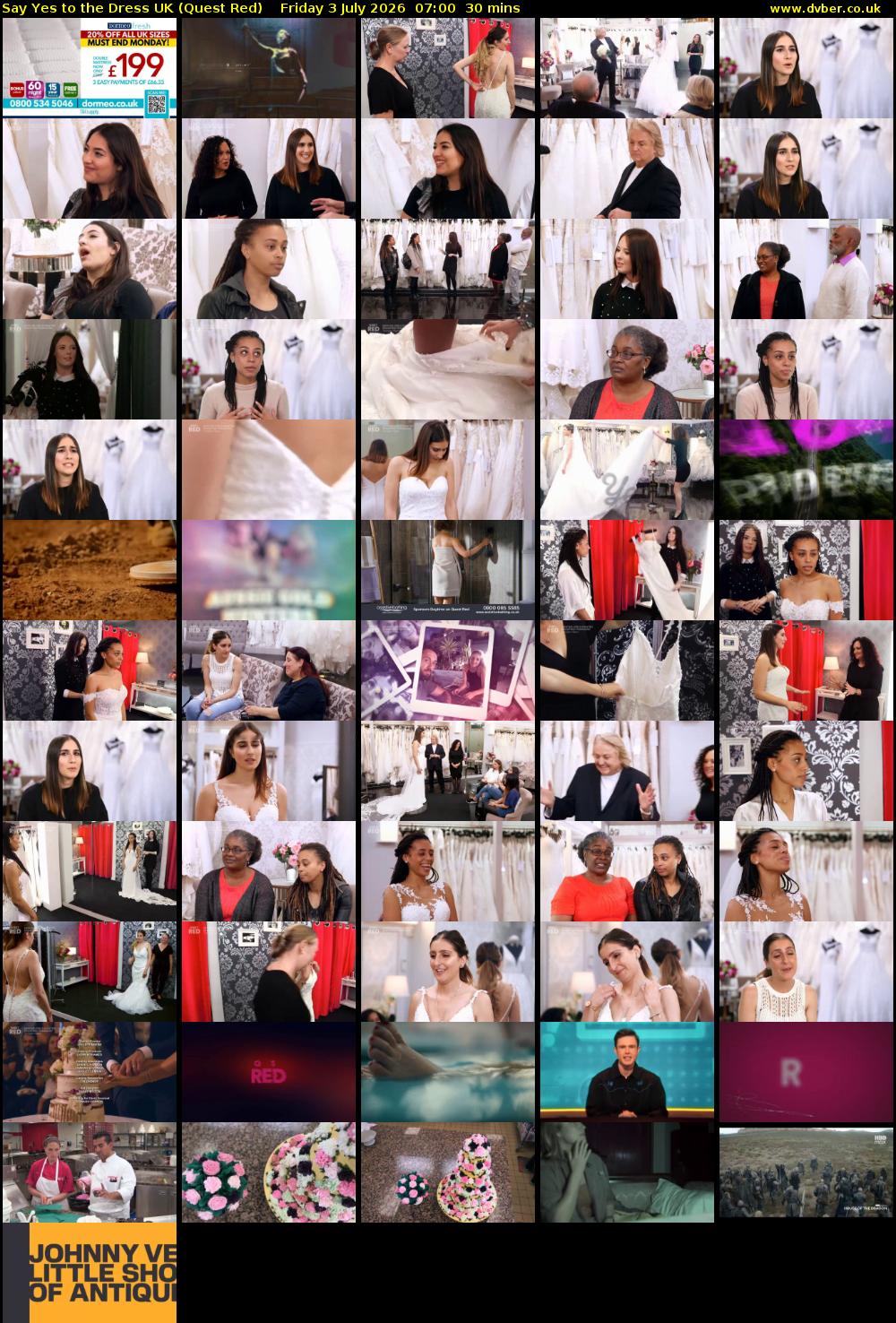 Say Yes To The Dress UK (Quest Red) Friday 3 July 2026 07:00 - 07:30