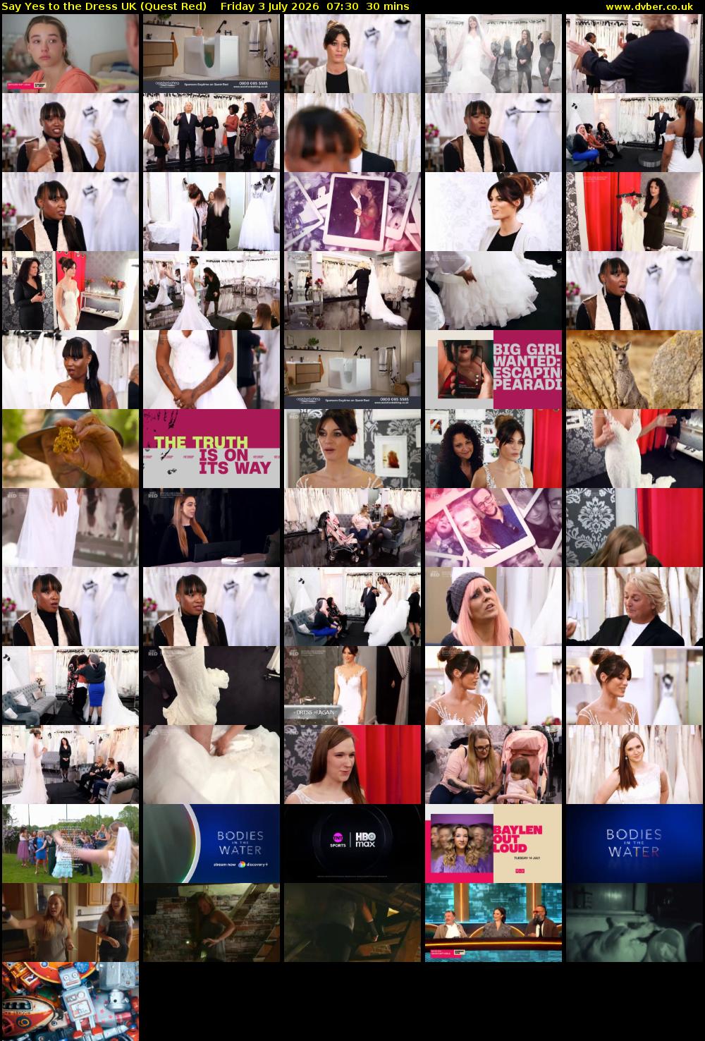 Say Yes To The Dress UK (Quest Red) Friday 3 July 2026 07:30 - 08:00
