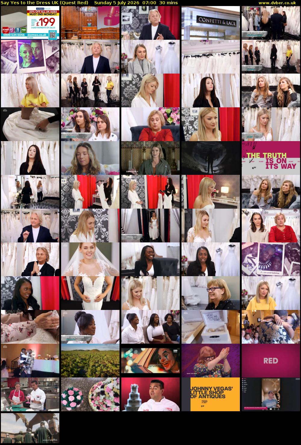 Say Yes To The Dress UK (Quest Red) Sunday 5 July 2026 07:00 - 07:30