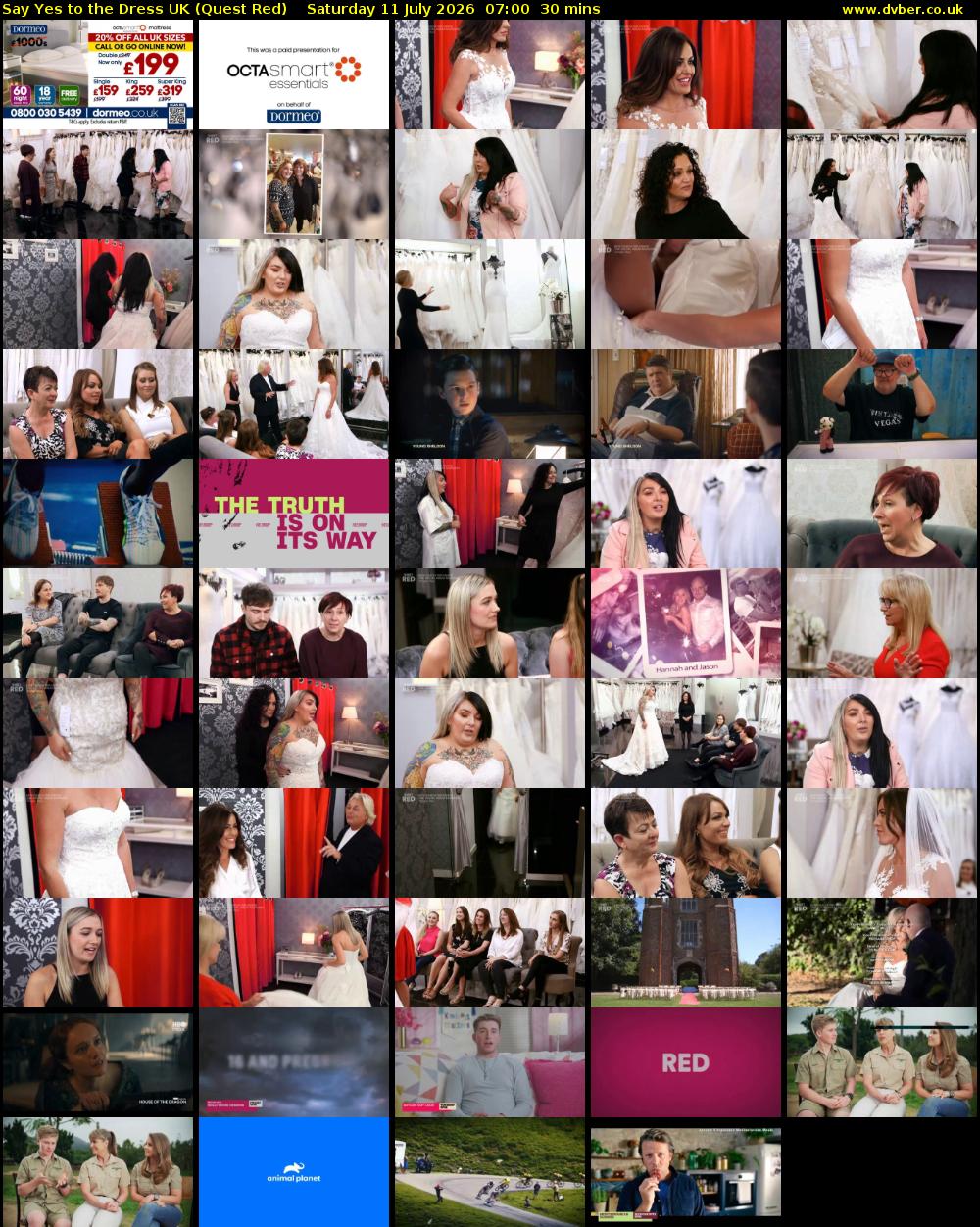 Say Yes To The Dress UK (Quest Red) Saturday 11 July 2026 07:00 - 07:30