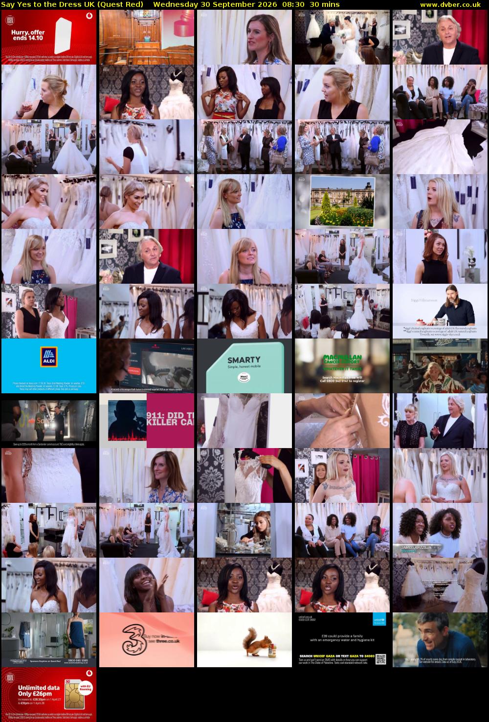 Say Yes To The Dress UK (Quest Red) Wednesday 30 September 2026 08:30 - 09:00