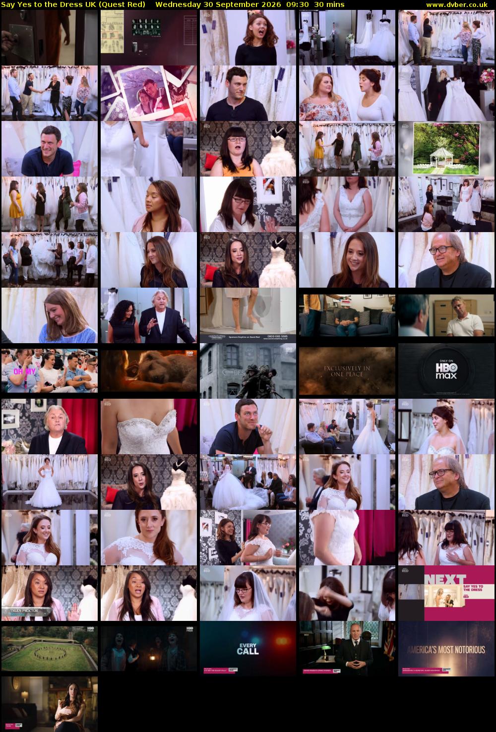 Say Yes To The Dress UK (Quest Red) Wednesday 30 September 2026 09:30 - 10:00