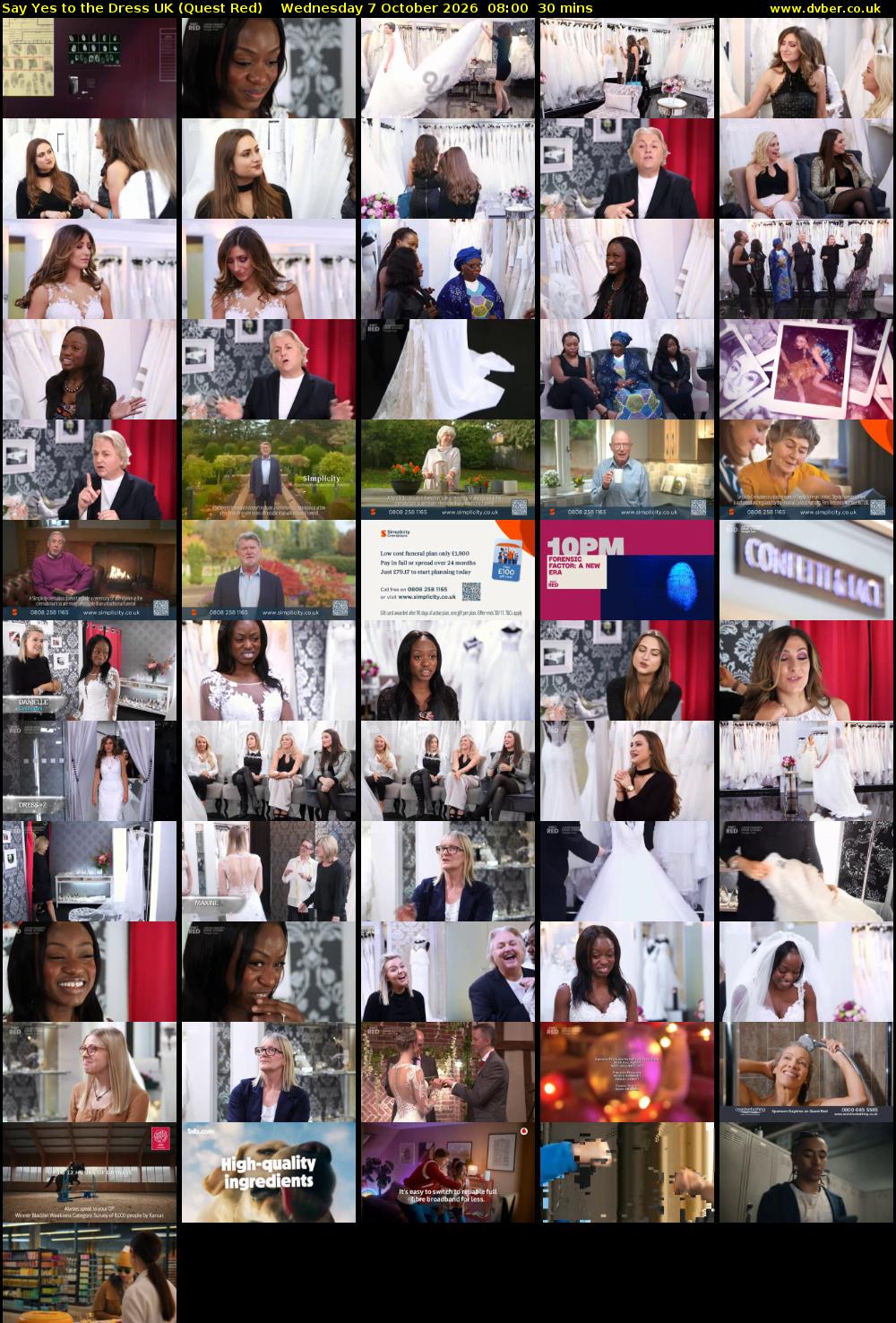 Say Yes To The Dress UK (Quest Red) Wednesday 7 October 2026 08:00 - 08:30