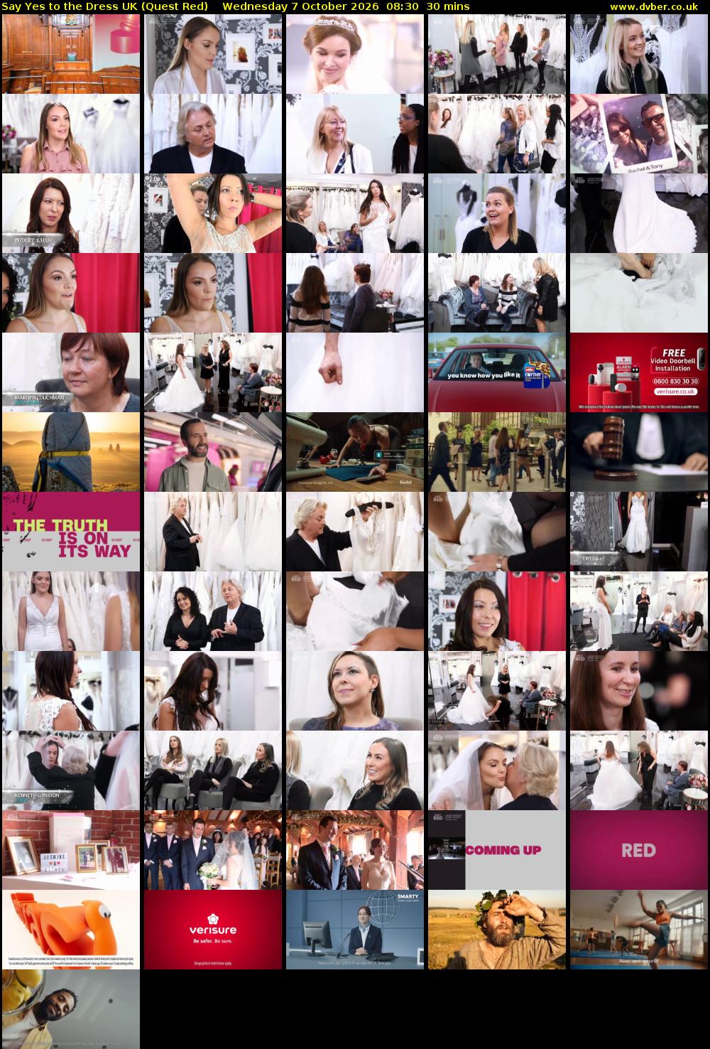 Say Yes To The Dress UK (Quest Red) Wednesday 7 October 2026 08:30 - 09:00