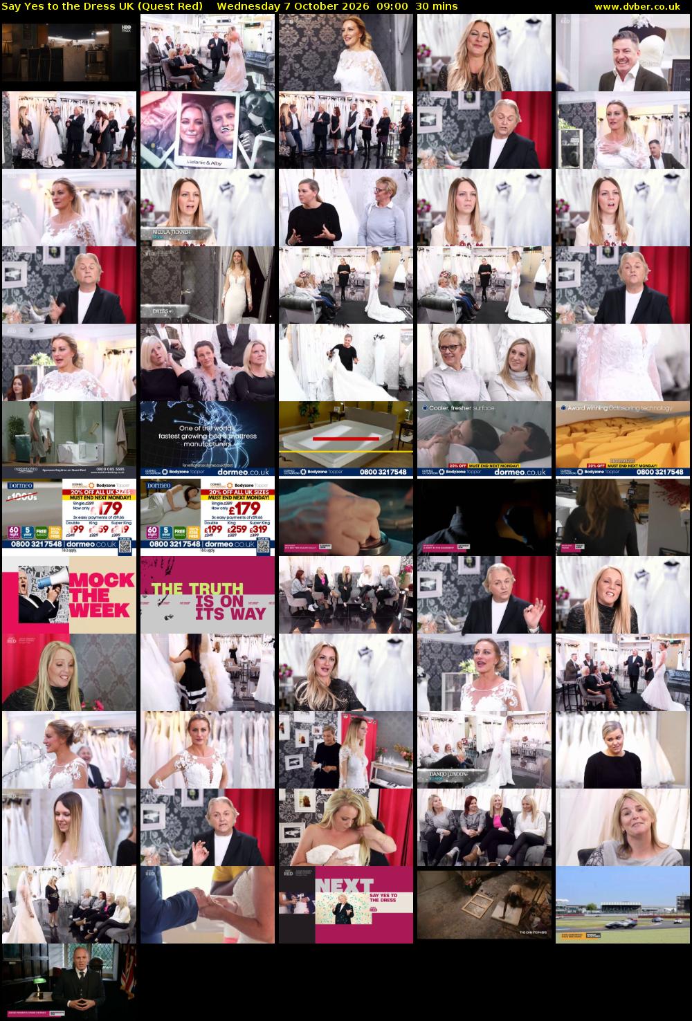 Say Yes To The Dress UK (Quest Red) Wednesday 7 October 2026 09:00 - 09:30