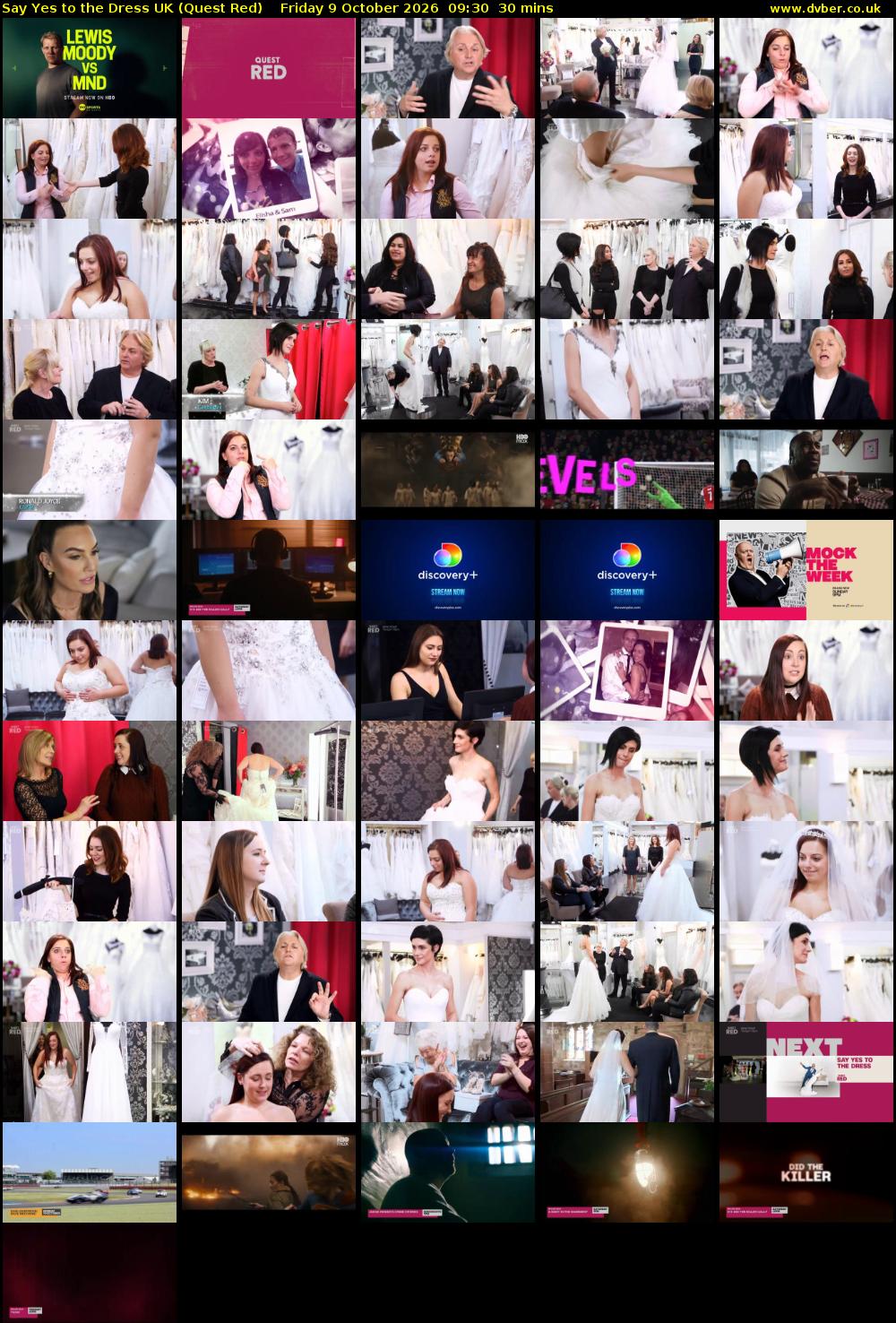 Say Yes To The Dress UK (Quest Red) Friday 9 October 2026 09:30 - 10:00