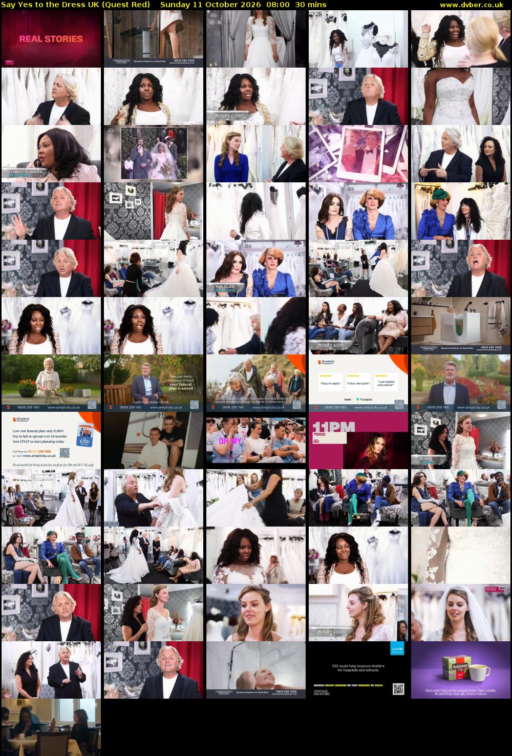 Say Yes To The Dress UK (Quest Red) Sunday 11 October 2026 08:00 - 08:30