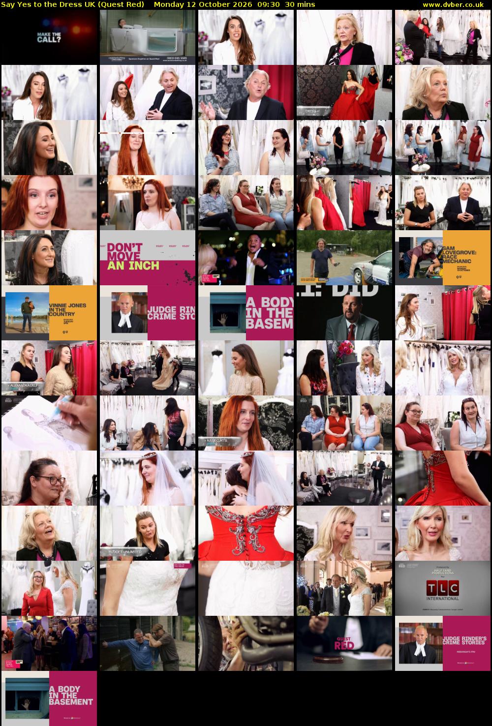 Say Yes To The Dress UK (Quest Red) Monday 12 October 2026 09:30 - 10:00