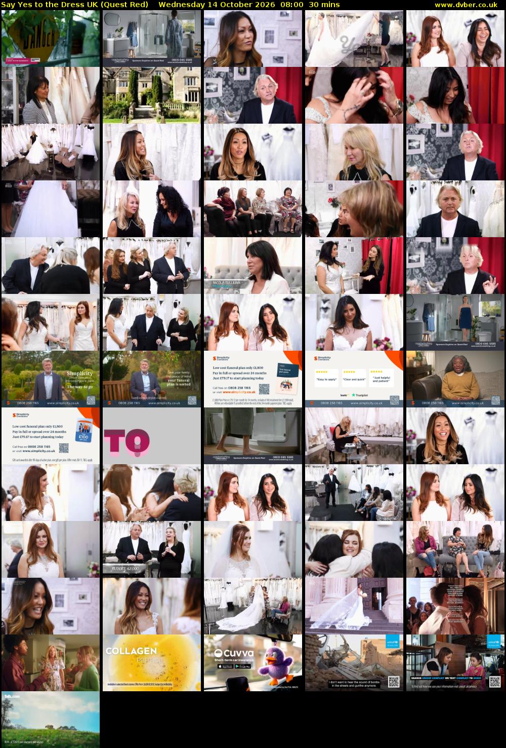 Say Yes To The Dress UK (Quest Red) Wednesday 14 October 2026 08:00 - 08:30