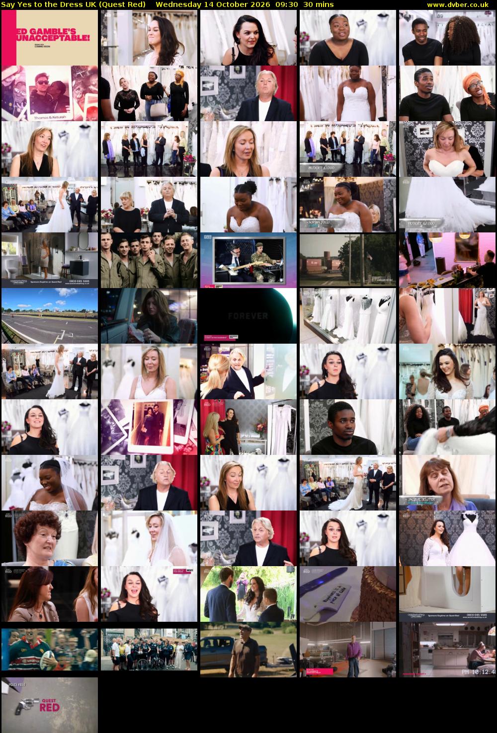 Say Yes To The Dress UK (Quest Red) Wednesday 14 October 2026 09:30 - 10:00