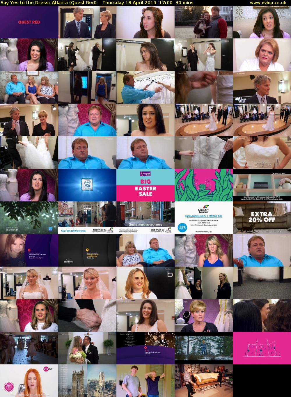 Say Yes to the Dress: Atlanta (Quest Red) Thursday 18 April 2019 17:00 - 17:30