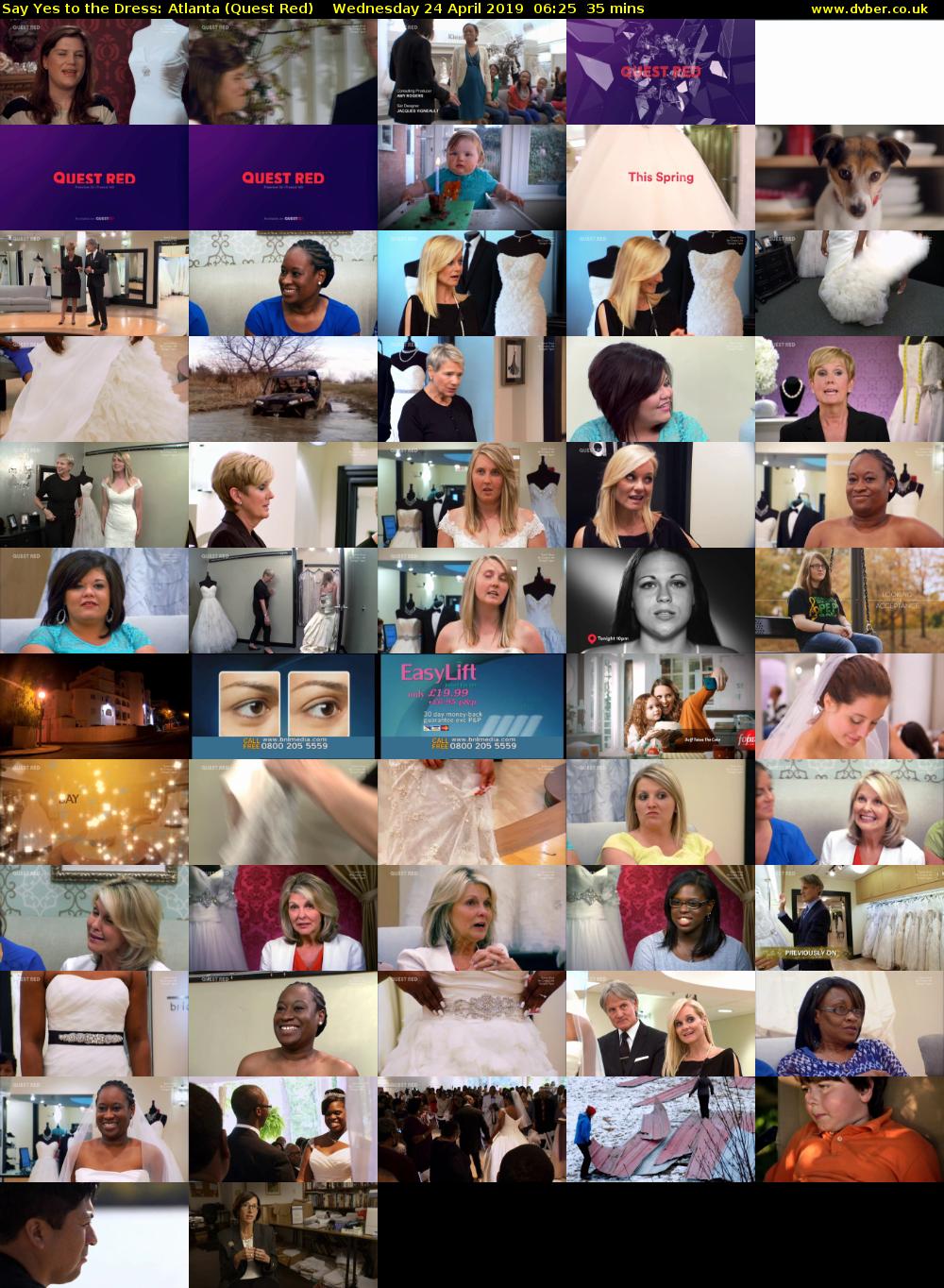 Say Yes to the Dress: Atlanta (Quest Red) Wednesday 24 April 2019 06:25 - 07:00