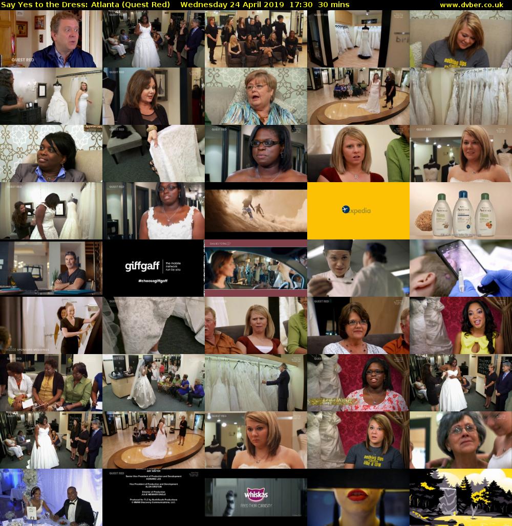 Say Yes to the Dress: Atlanta (Quest Red) Wednesday 24 April 2019 17:30 - 18:00