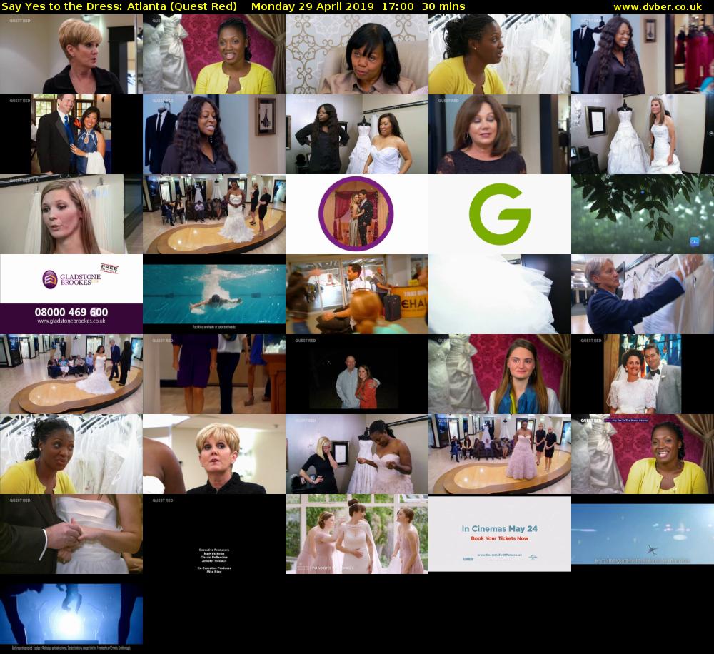 Say Yes to the Dress: Atlanta (Quest Red) Monday 29 April 2019 17:00 - 17:30