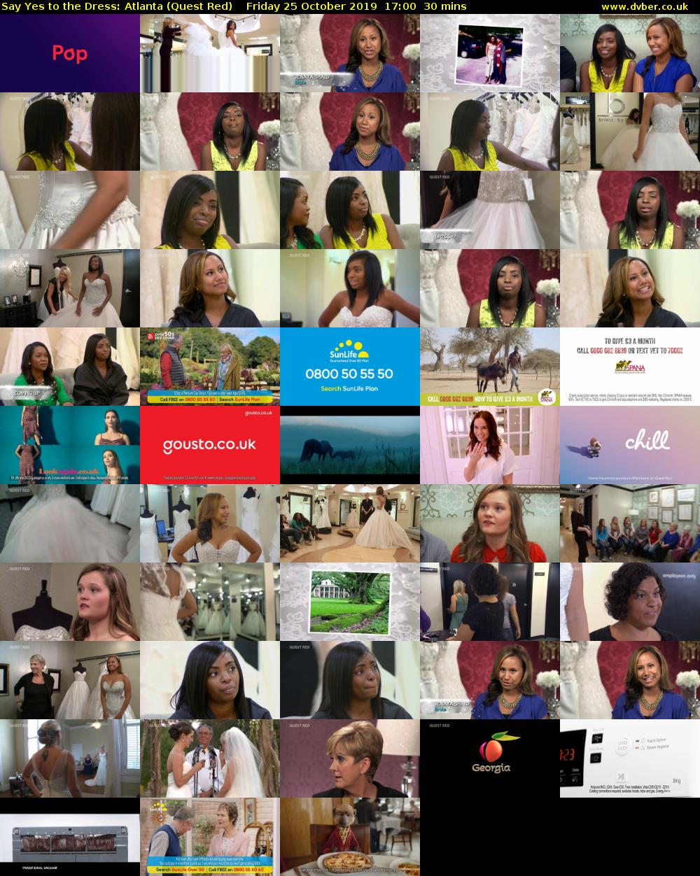 Say Yes to the Dress: Atlanta (Quest Red) Friday 25 October 2019 17:00 - 17:30