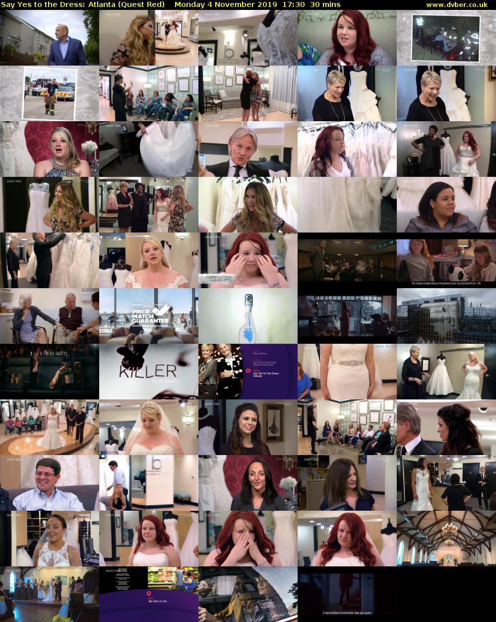 Say Yes to the Dress: Atlanta (Quest Red) Monday 4 November 2019 17:30 - 18:00