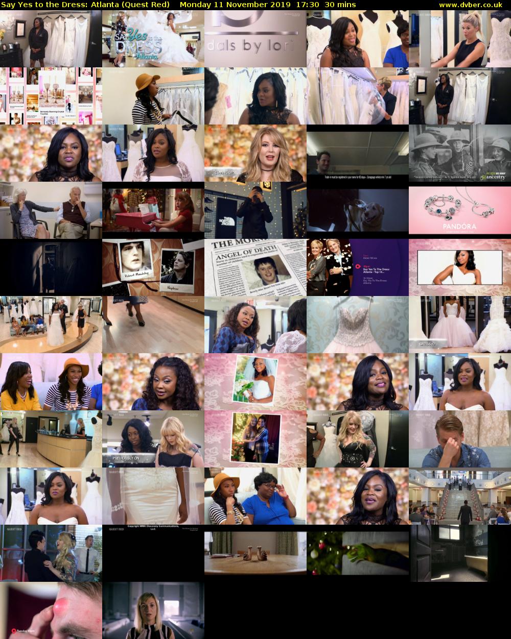 Say Yes to the Dress: Atlanta (Quest Red) Monday 11 November 2019 17:30 - 18:00