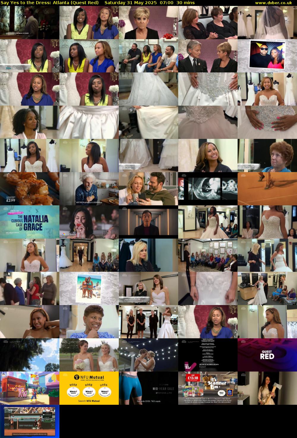 Say Yes to the Dress: Atlanta (Quest Red) Saturday 31 May 2025 07:00 - 07:30