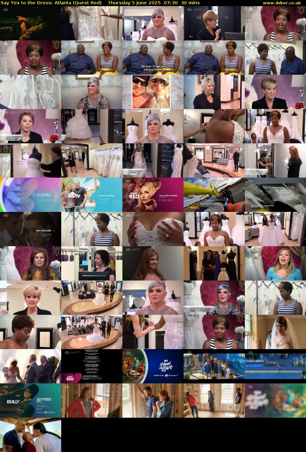 Say Yes to the Dress: Atlanta (Quest Red) Thursday 5 June 2025 07:30 - 08:00