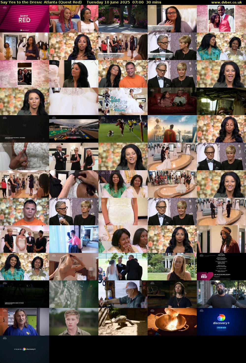 Say Yes to the Dress: Atlanta (Quest Red) Tuesday 10 June 2025 07:00 - 07:30