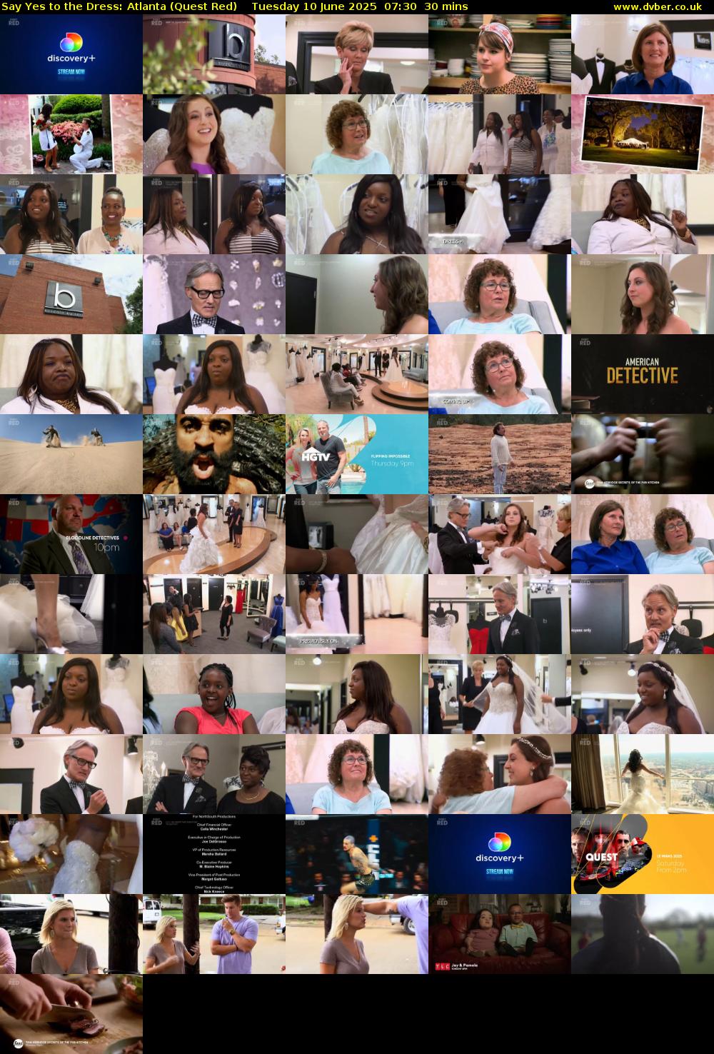 Say Yes to the Dress: Atlanta (Quest Red) Tuesday 10 June 2025 07:30 - 08:00