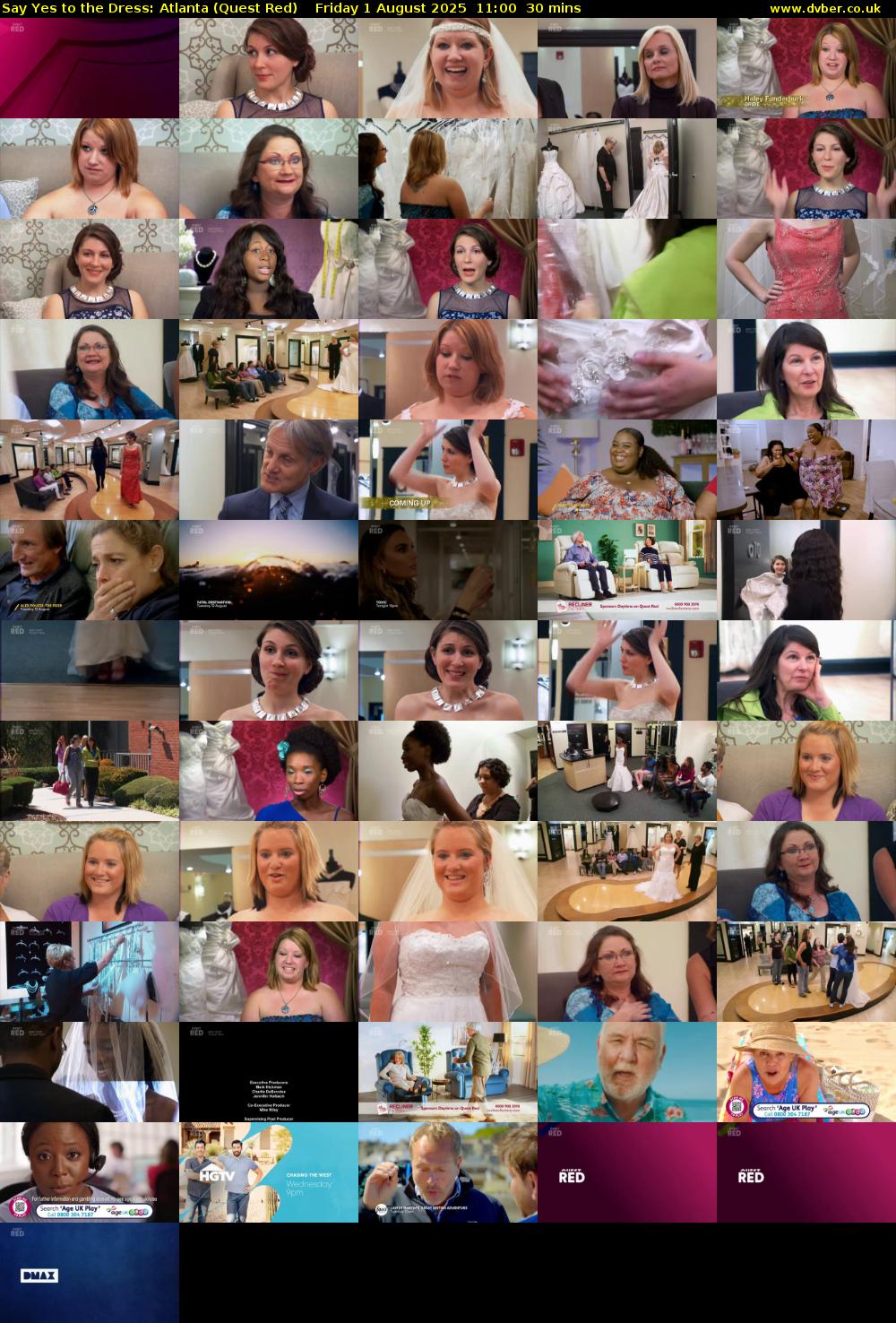 Say Yes to the Dress: Atlanta (Quest Red) Friday 1 August 2025 11:00 - 11:30