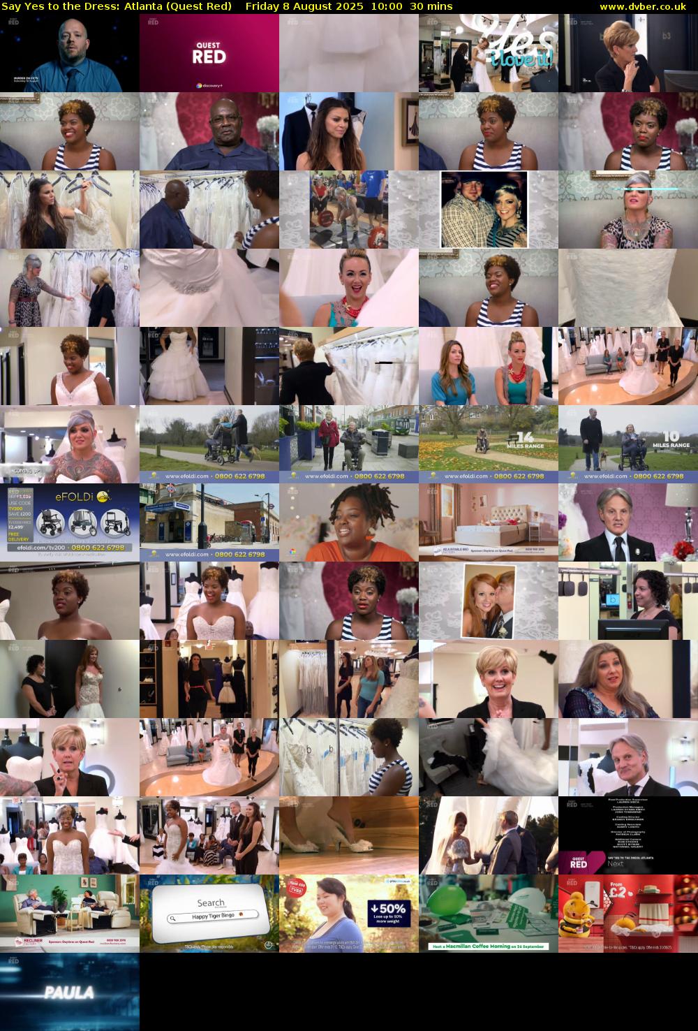 Say Yes to the Dress: Atlanta (Quest Red) Friday 8 August 2025 10:00 - 10:30