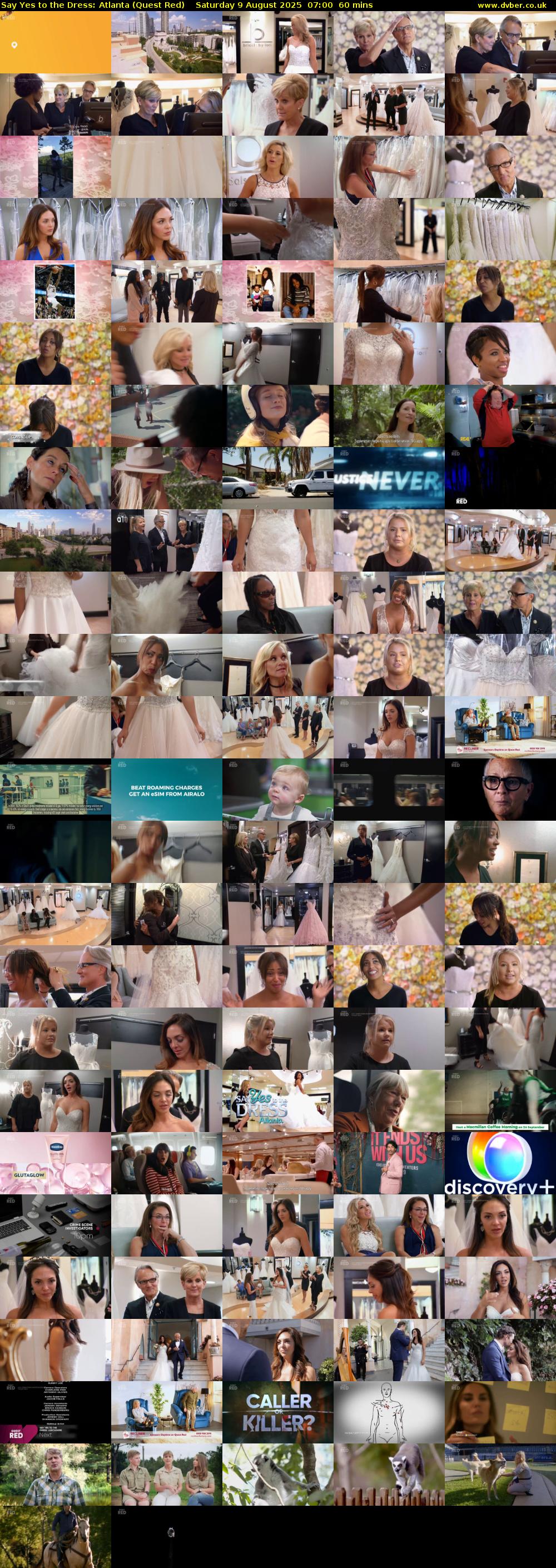Say Yes to the Dress: Atlanta (Quest Red) Saturday 9 August 2025 07:00 - 08:00