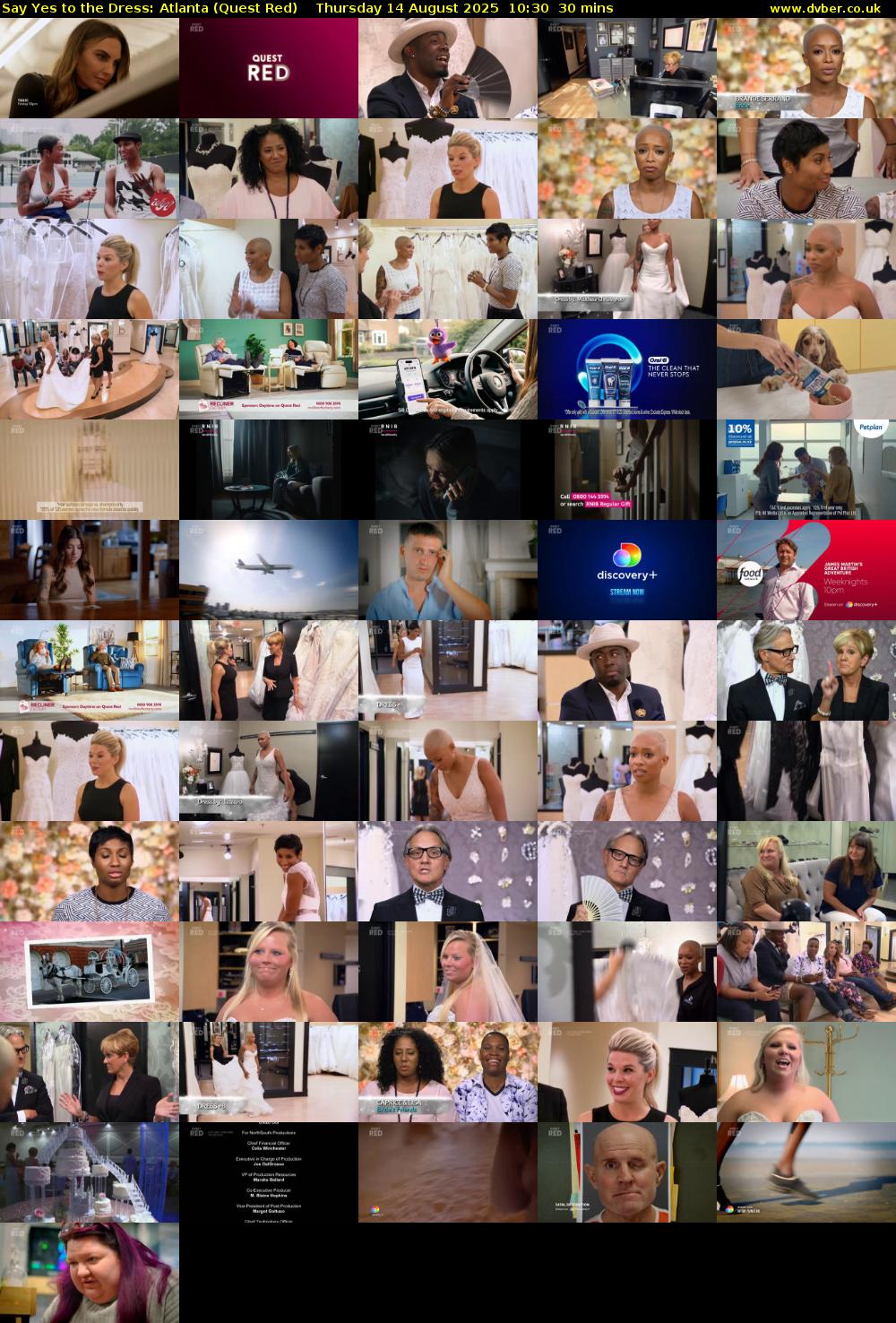 Say Yes to the Dress: Atlanta (Quest Red) Thursday 14 August 2025 10:30 - 11:00