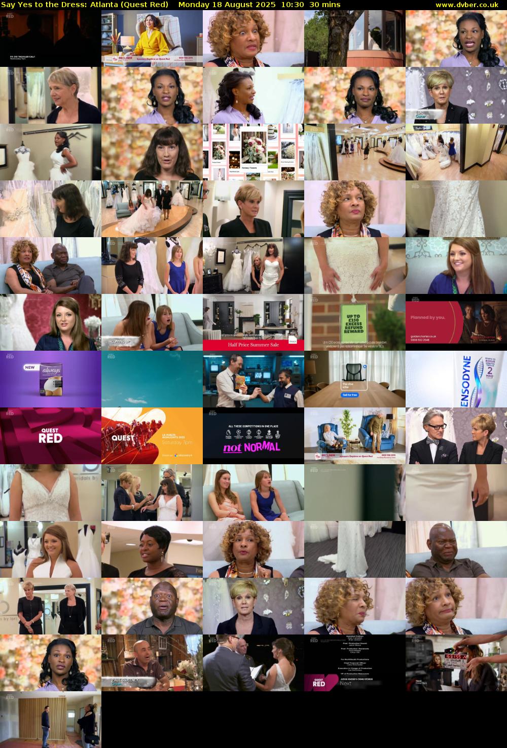 Say Yes to the Dress: Atlanta (Quest Red) Monday 18 August 2025 10:30 - 11:00