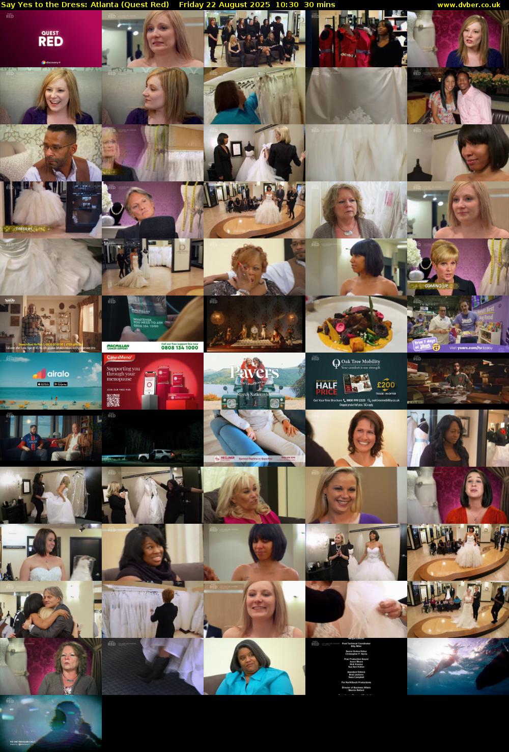 Say Yes to the Dress: Atlanta (Quest Red) Friday 22 August 2025 10:30 - 11:00