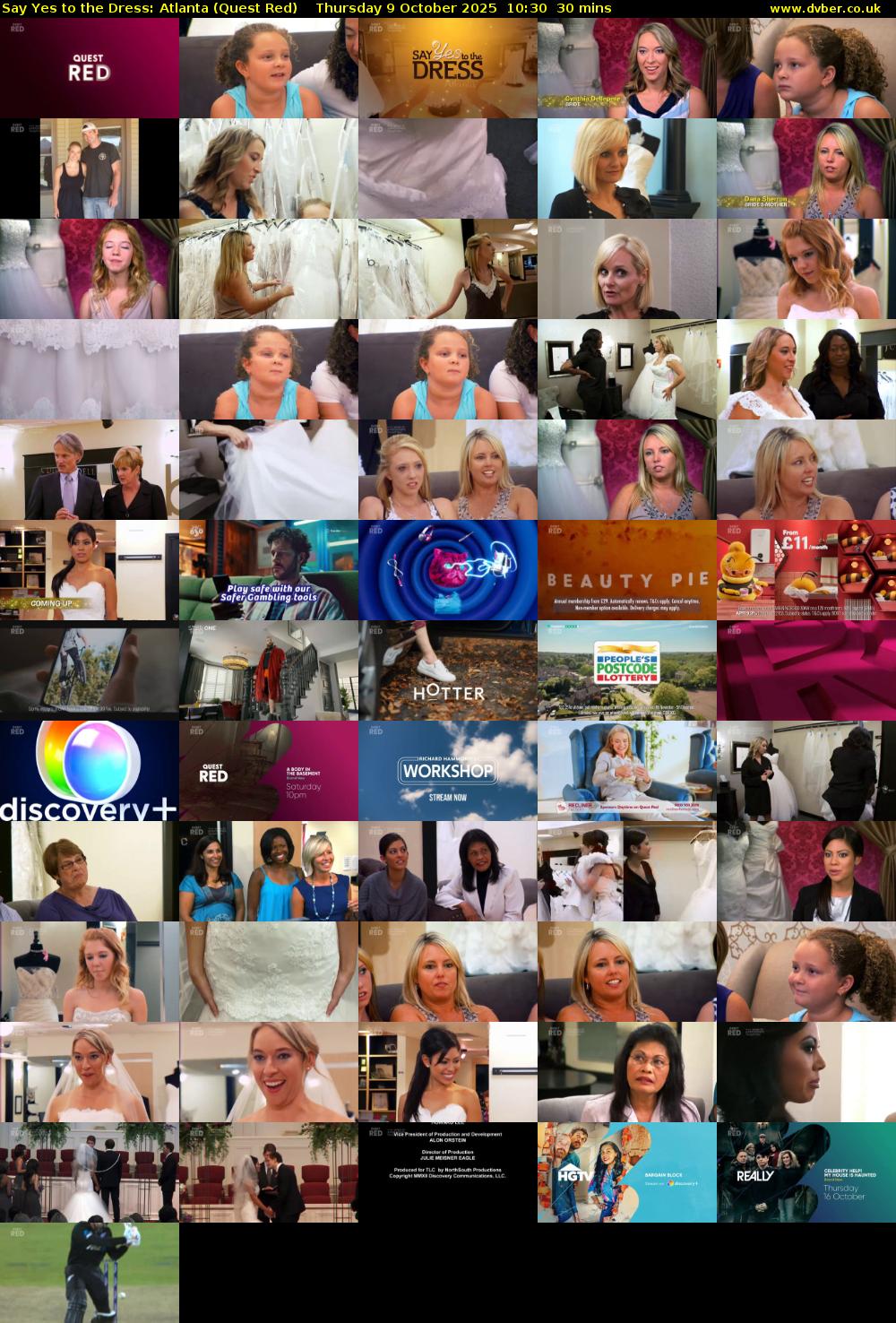 Say Yes to the Dress: Atlanta (Quest Red) Thursday 9 October 2025 10:30 - 11:00
