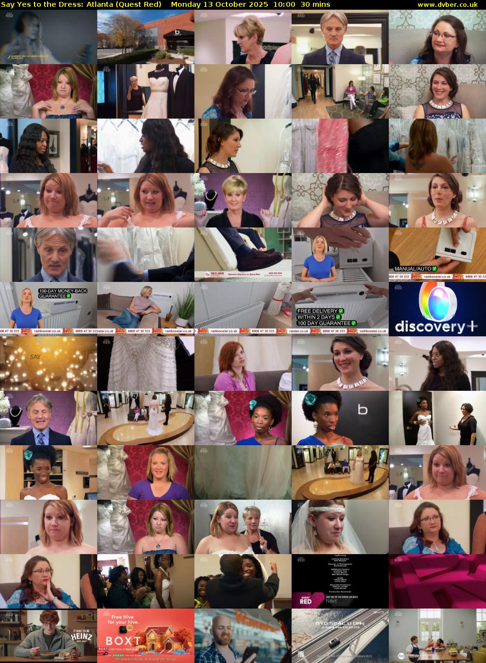Say Yes to the Dress: Atlanta (Quest Red) Monday 13 October 2025 10:00 - 10:30