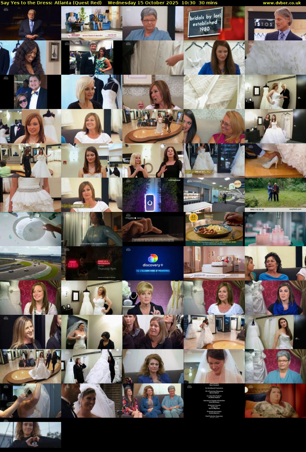 Say Yes to the Dress: Atlanta (Quest Red) Wednesday 15 October 2025 10:30 - 11:00