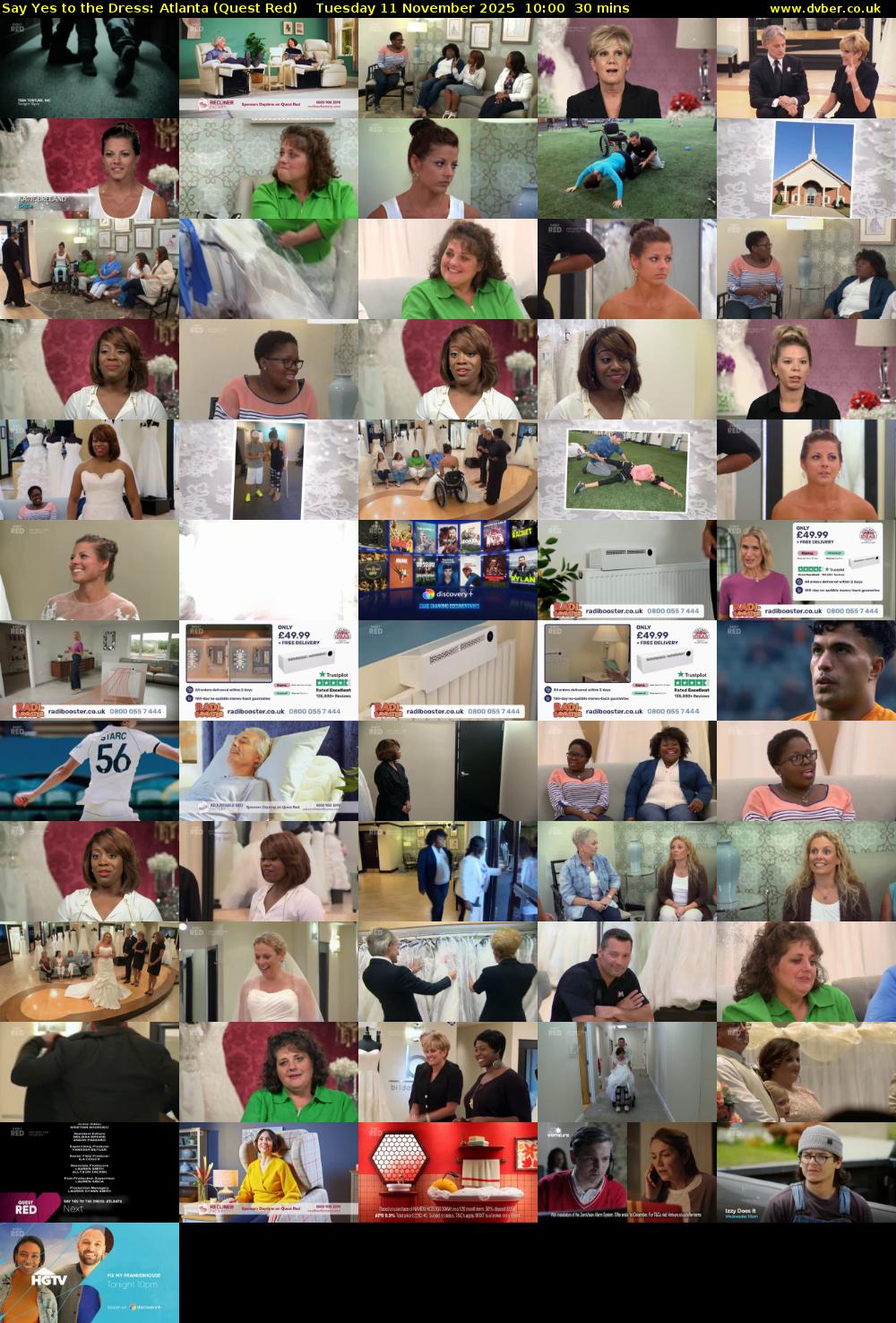 Say Yes to the Dress: Atlanta (Quest Red) Tuesday 11 November 2025 10:00 - 10:30