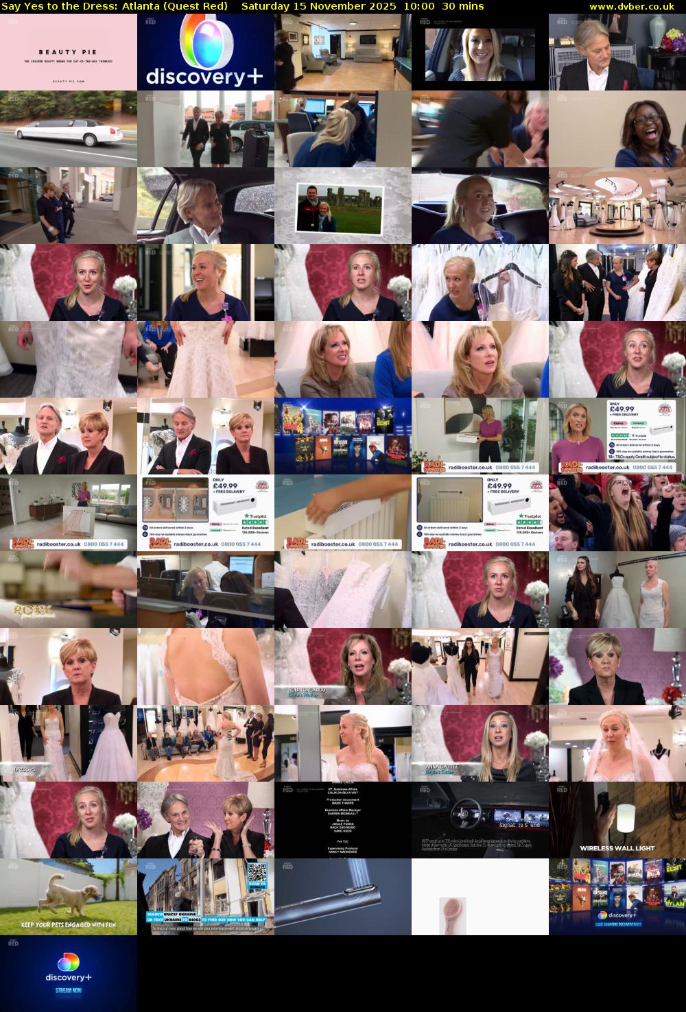 Say Yes to the Dress: Atlanta (Quest Red) Saturday 15 November 2025 10:00 - 10:30