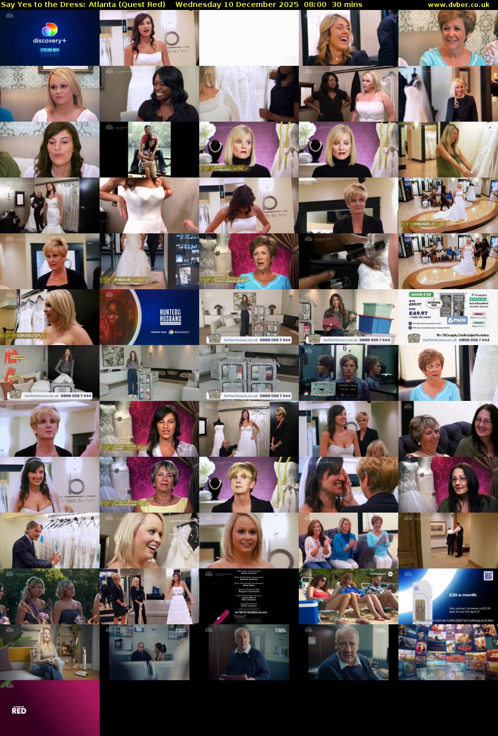 Say Yes to the Dress: Atlanta (Quest Red) Wednesday 10 December 2025 08:00 - 08:30