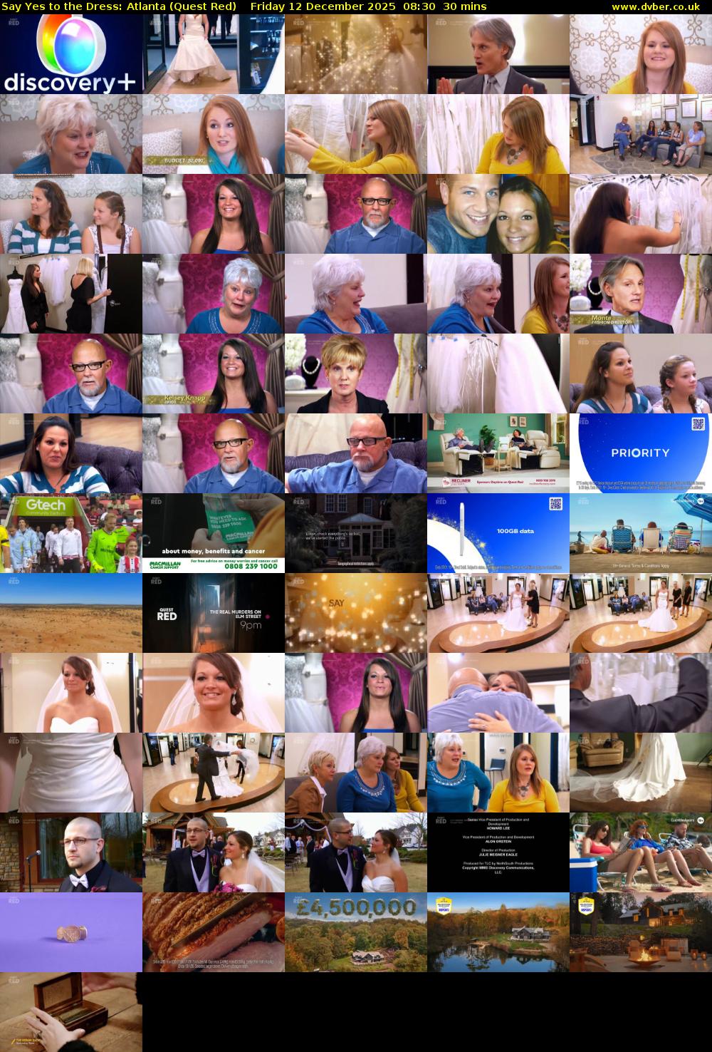 Say Yes to the Dress: Atlanta (Quest Red) Friday 12 December 2025 08:30 - 09:00