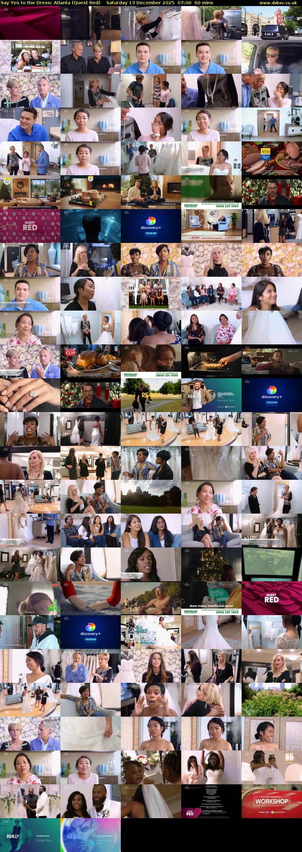 Say Yes to the Dress: Atlanta (Quest Red) Saturday 13 December 2025 07:00 - 08:00