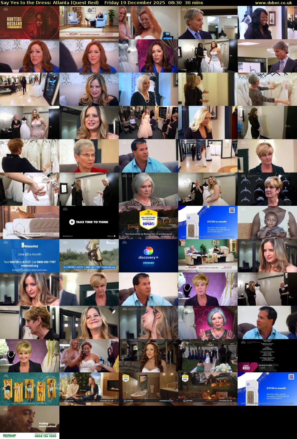 Say Yes to the Dress: Atlanta (Quest Red) Friday 19 December 2025 08:30 - 09:00