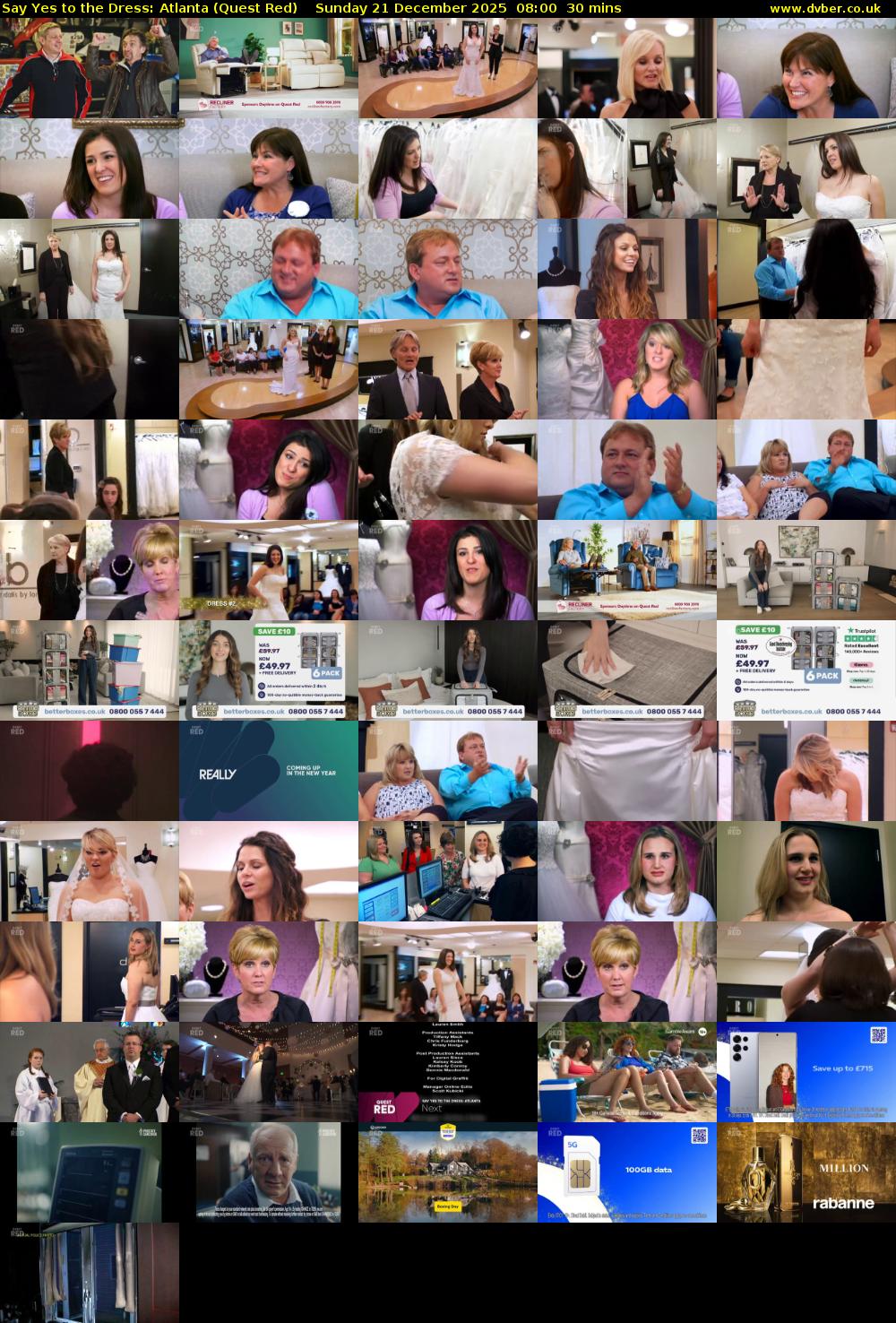 Say Yes to the Dress: Atlanta (Quest Red) Sunday 21 December 2025 08:00 - 08:30