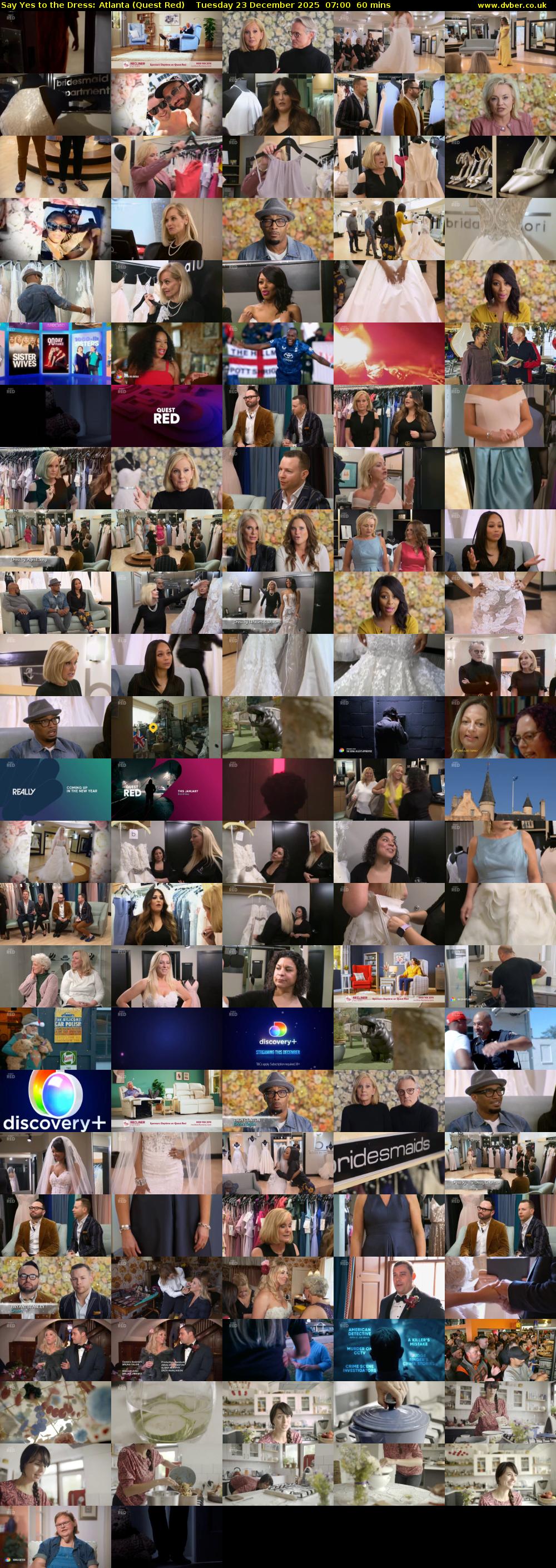 Say Yes to the Dress: Atlanta (Quest Red) Tuesday 23 December 2025 07:00 - 08:00