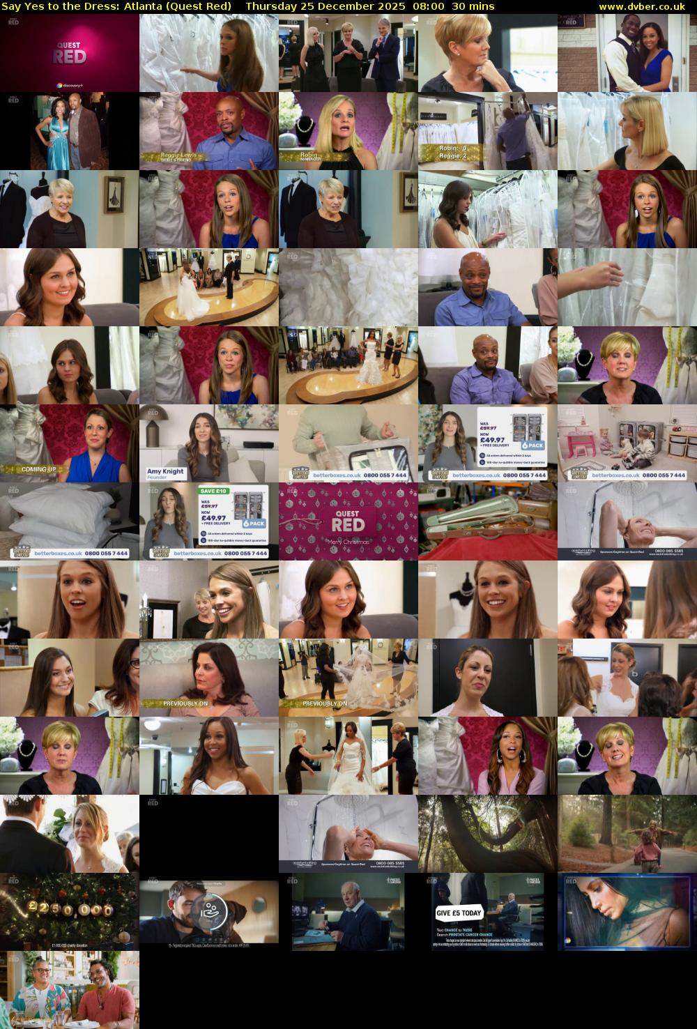 Say Yes to the Dress: Atlanta (Quest Red) Thursday 25 December 2025 08:00 - 08:30