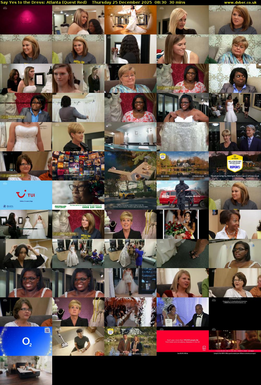 Say Yes to the Dress: Atlanta (Quest Red) Thursday 25 December 2025 08:30 - 09:00