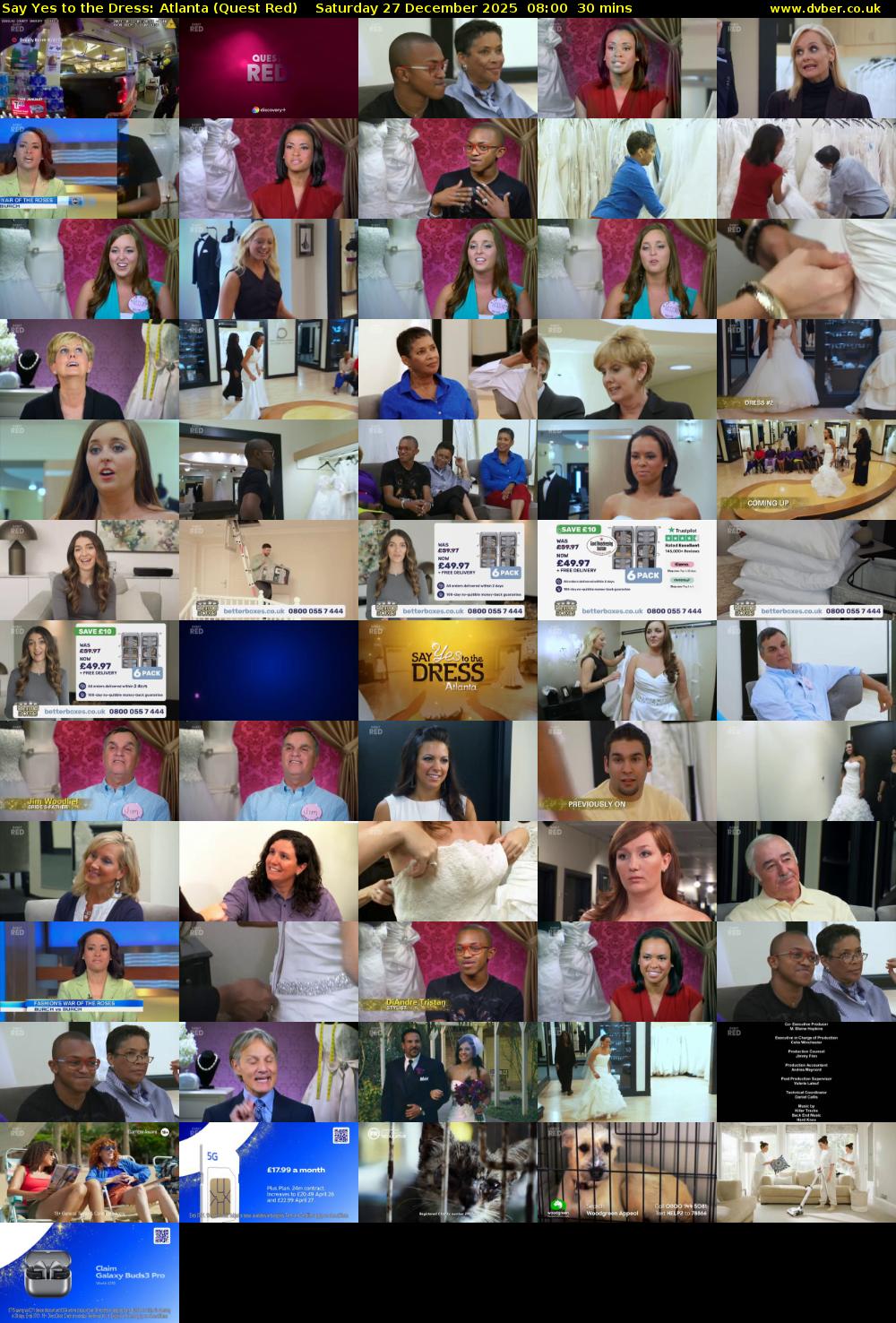 Say Yes to the Dress: Atlanta (Quest Red) Saturday 27 December 2025 08:00 - 08:30