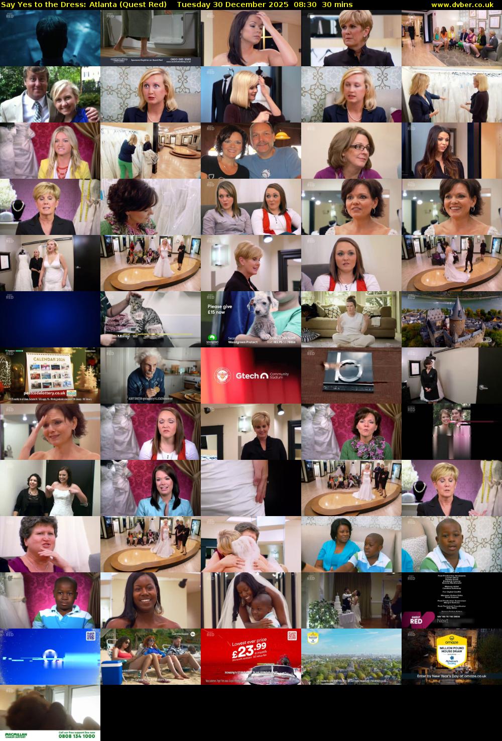 Say Yes to the Dress: Atlanta (Quest Red) Tuesday 30 December 2025 08:30 - 09:00