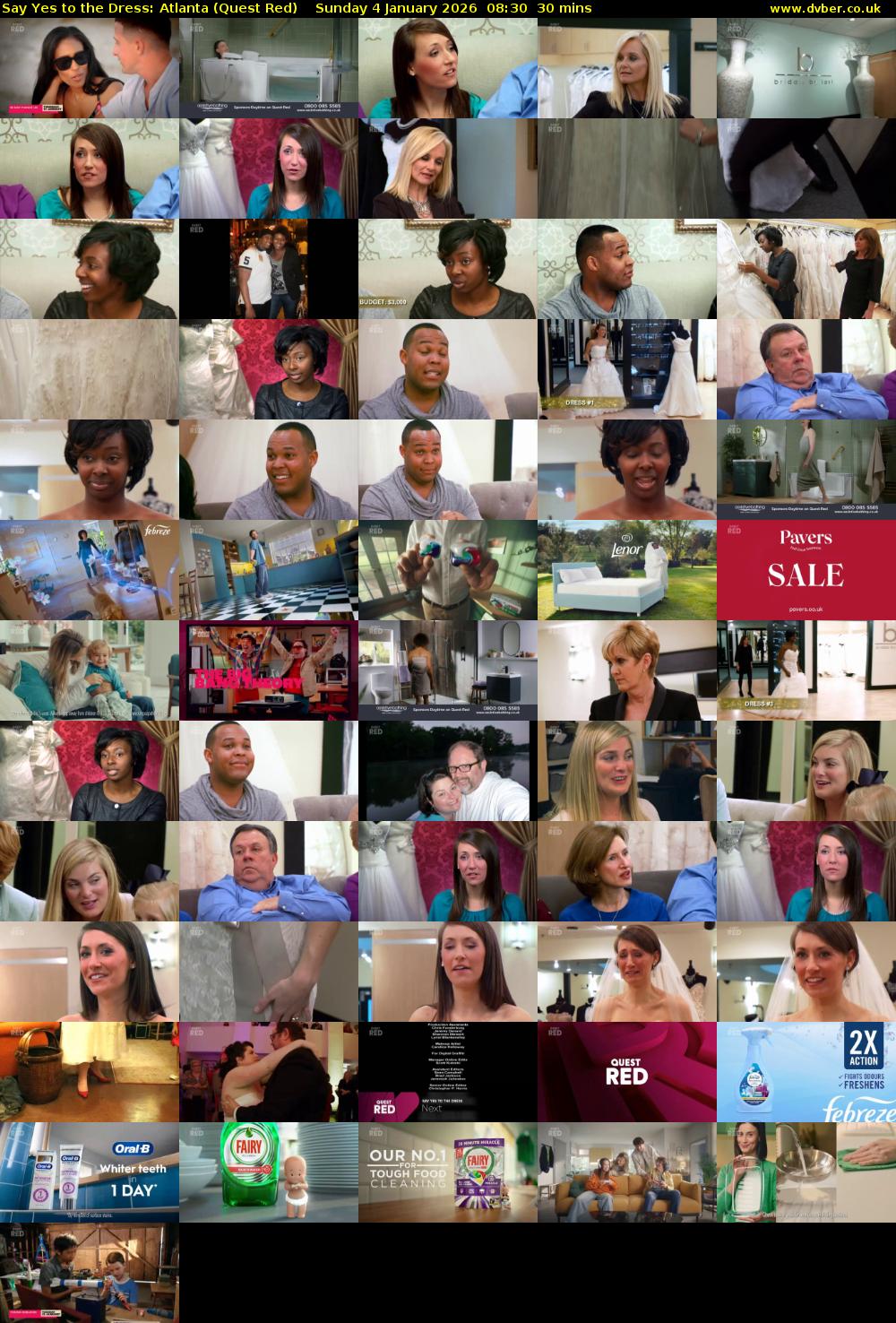 Say Yes to the Dress: Atlanta (Quest Red) Sunday 4 January 2026 08:30 - 09:00