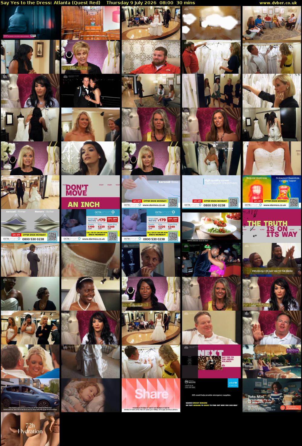 Say Yes to the Dress: Atlanta (Quest Red) Thursday 9 July 2026 08:00 - 08:30